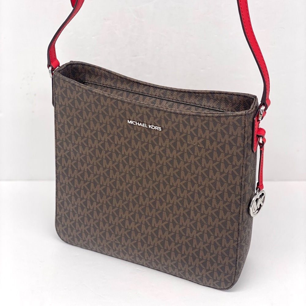Michael Kors Jet Set Large Logo Messenger Crossbody Bag - Picture 11 of 12
